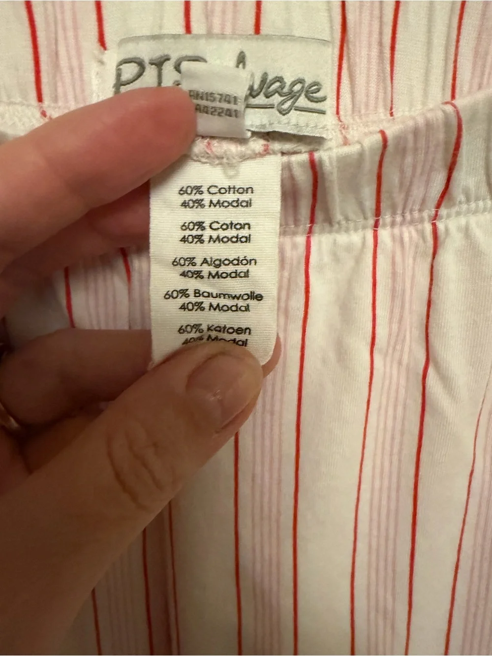 PJ Salvage Feeling Loved Striped Pajama Pants Size Small Striped pull on lounge